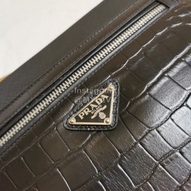 Prada Fashion Black Leather Hand Bag For Men 2nh009