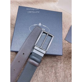 Prada Saffiano Leather Pin Buckle 35mm Belt For Men 