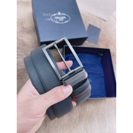 Prada Saffiano Leather Pin Buckle 35mm Belt For Men 