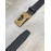 Prada Calf Leather Vintage Gold Square Buckle 35mm Belt 