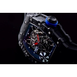 Richard Mille Carbon Fibre Case Living Waterproof Watch Black Rm35-01