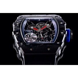 Richard Mille Carbon Fibre Case Living Waterproof Watch Black Rm35-01