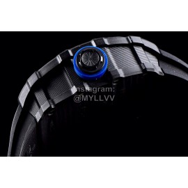 Richard Mille Carbon Fibre Case Living Waterproof Watch Black Rm35-01
