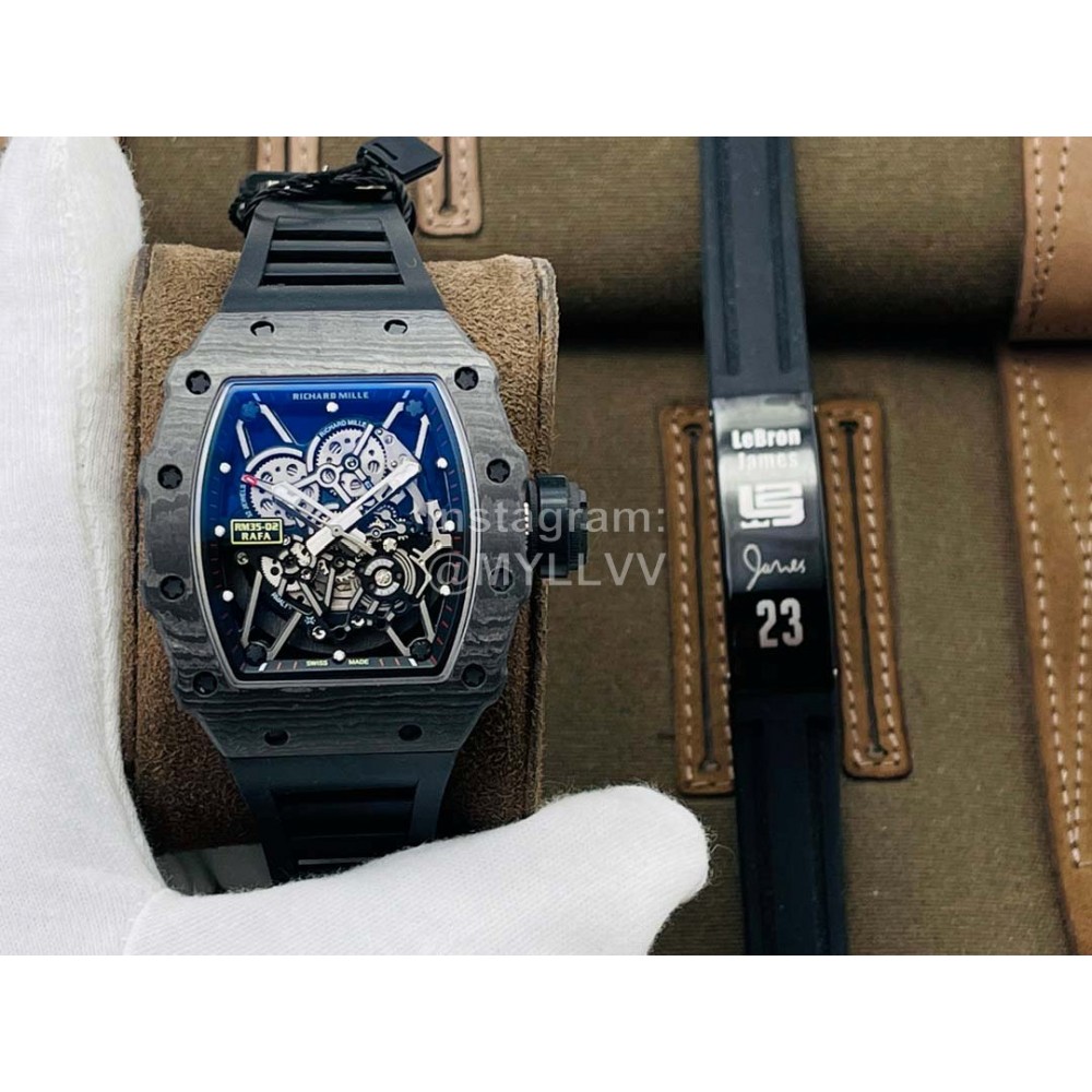 Richard Mille Rm Factory Rubber Strap Watch Rm35-02 Black