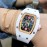 Richard Mille Bon Bon Series Fashion Rubber Strap Watch White