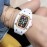 Richard Mille Bon Bon Series Fashion Rubber Strap Watch White