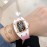 Richard Mille Bon Bon Series Fashion Rubber Strap Watch Pink
