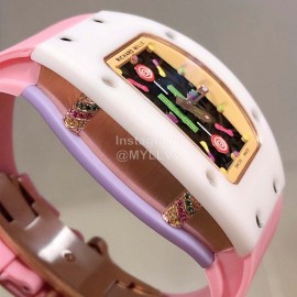 Richard Mille Bon Bon Series Fashion Rubber Strap Watch Pink