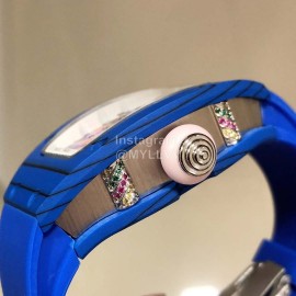 Richard Mille Bon Bon Series Fashion Rubber Strap Watch Blue