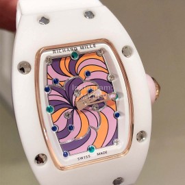 Richard Mille Bon Bon Series New Rubber Strap Watch White