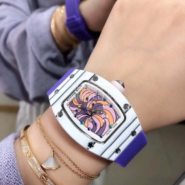 Richard Mille Bon Bon Series New Rubber Strap Watch Blue