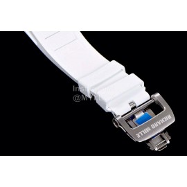 Richard Mille Rubber Strap Ceramic Case Watch Rm055 White