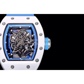 Richard Mille New Rubber Strap Ceramic Case Watch Rm055 Blue