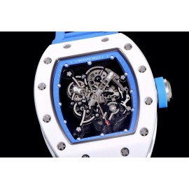 Richard Mille New Rubber Strap Ceramic Case Watch Rm055 Blue