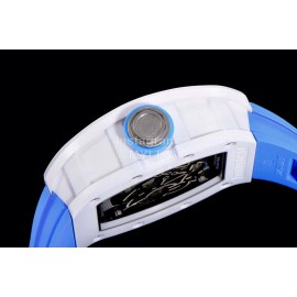 Richard Mille New Rubber Strap Ceramic Case Watch Rm055 Blue