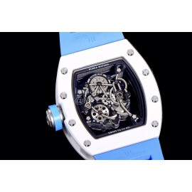 Richard Mille New Rubber Strap Ceramic Case Watch Rm055 Blue