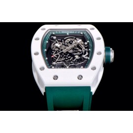 Richard Mille Fashion Rubber Strap Ceramic Case Watch Rm055 Green
