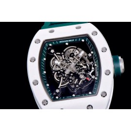 Richard Mille Fashion Rubber Strap Ceramic Case Watch Rm055 Green
