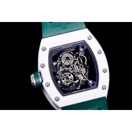 Richard Mille Fashion Rubber Strap Ceramic Case Watch Rm055 Green
