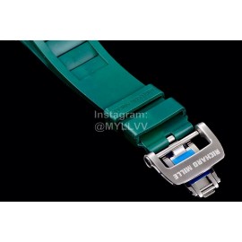 Richard Mille Fashion Rubber Strap Ceramic Case Watch Rm055 Green