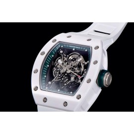 Richard Mille Fashion Rubber Strap Ceramic Case Watch Rm055 White
