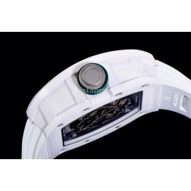 Richard Mille Fashion Rubber Strap Ceramic Case Watch Rm055 White