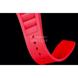 Richard Mille Fashion Rubber Strap Ceramic Case Watch Rm055 Red