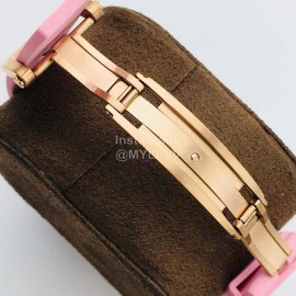 Richard Mille Hb Factory Enamel Dial Rubber Strap Watch Pink