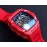 Richard Mille Carbon Fiber Case Red Rubber Strap Watch