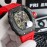Richard Mille Carbon Fiber Case Mechanical Watch Red Rm011-03