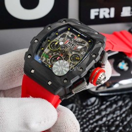 Richard Mille Carbon Fiber Case Mechanical Watch Red Rm011-03