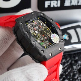 Richard Mille Carbon Fiber Case Mechanical Watch Red Rm011-03