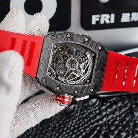 Richard Mille Carbon Fiber Case Mechanical Watch Red Rm011-03