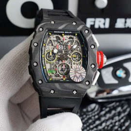 Richard Mille Carbon Fiber Case Mechanical Watch Black Rm011-03