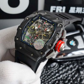 Richard Mille Carbon Fiber Case Mechanical Watch Black Rm011-03
