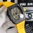Richard Mille Carbon Fiber Case Mechanical Watch Yellow Rm011-03