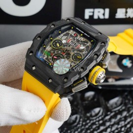 Richard Mille Carbon Fiber Case Mechanical Watch Yellow Rm011-03
