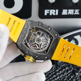 Richard Mille Carbon Fiber Case Mechanical Watch Yellow Rm011-03