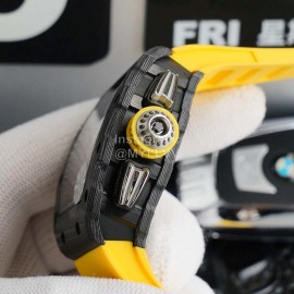 Richard Mille Carbon Fiber Case Mechanical Watch Yellow Rm011-03