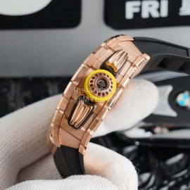 Richard Mille Carbon Fiber Case Rubber Strap Mechanical Watch Rm011-03