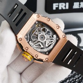 Richard Mille Carbon Fiber Case Rubber Strap Mechanical Watch Rm011-03