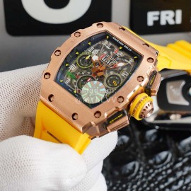 Richard Mille Rubber Strap Carbon Fiber Case Mechanical Watch Rm011-03