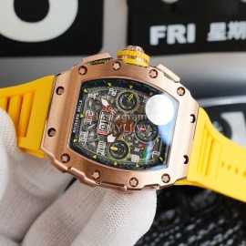 Richard Mille Rubber Strap Carbon Fiber Case Mechanical Watch Rm011-03