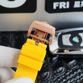 Richard Mille Rubber Strap Carbon Fiber Case Mechanical Watch Rm011-03