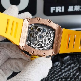 Richard Mille Rubber Strap Carbon Fiber Case Mechanical Watch Rm011-03