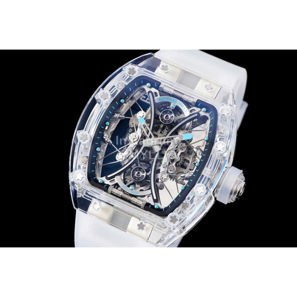 Richard Mille Rm Factory Rubber Strap Watch White