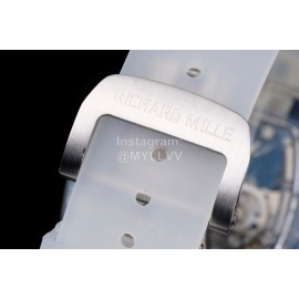 Richard Mille Rm Factory Rubber Strap Watch White