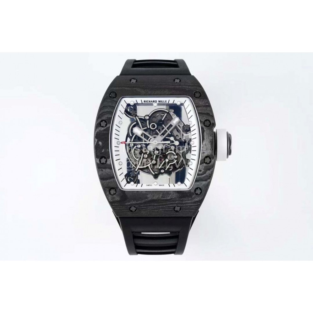 Richard Mille Barrel Case Rubber Strap Watch Black