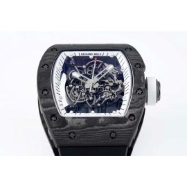Richard Mille Barrel Case Rubber Strap Watch Black