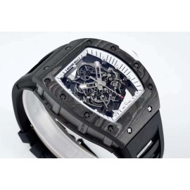 Richard Mille Barrel Case Rubber Strap Watch Black